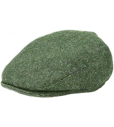 Newsboy Caps Men's Donegal Tweed Vintage Cap - Moss Green Salt & Pepper - CN11UJGY88R $55.56