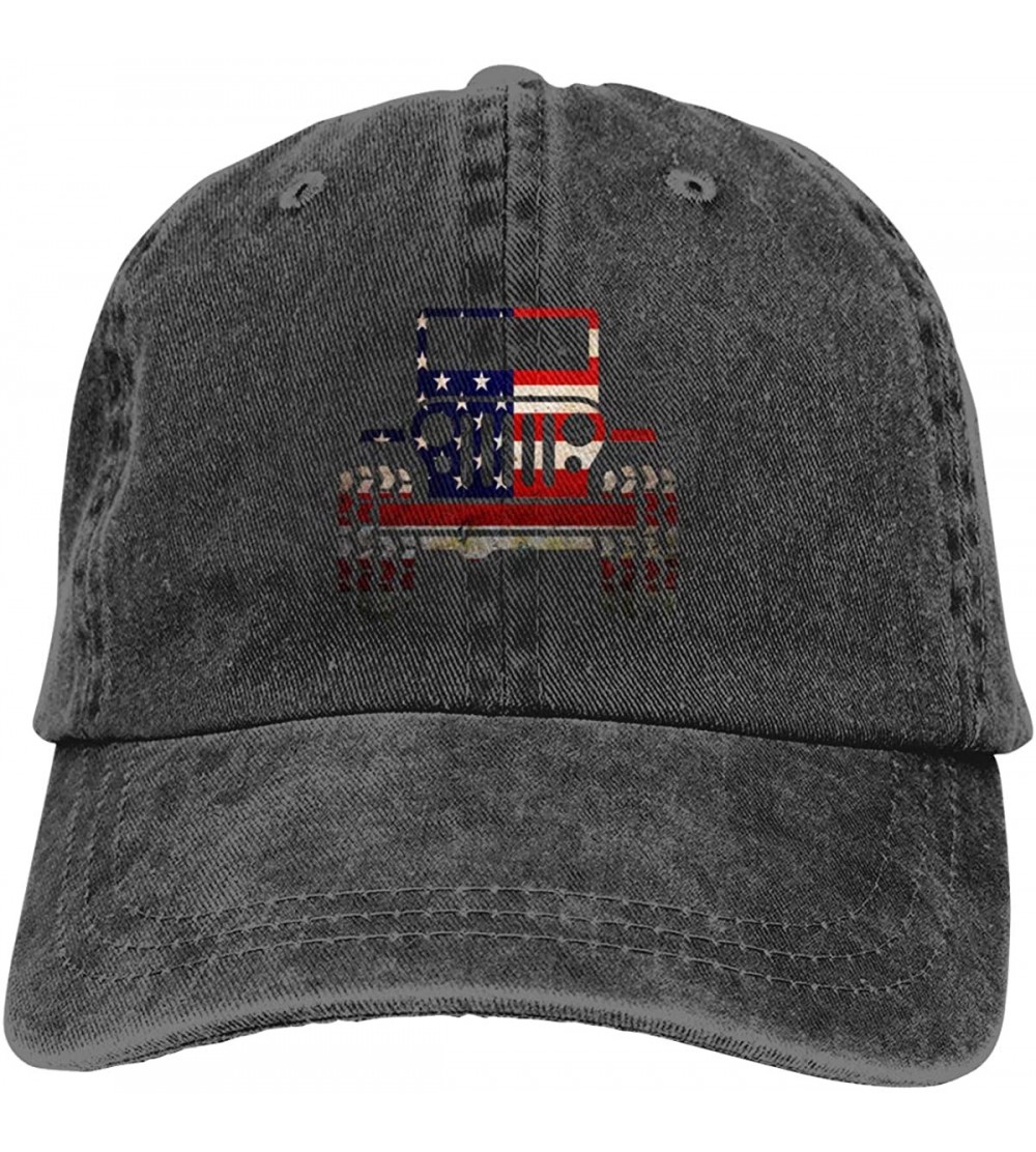 Baseball Caps American Flag Car Dad Vintage Baseball Cap Denim Hats Adjustable Men - CC18UWXZ0U0 $12.34