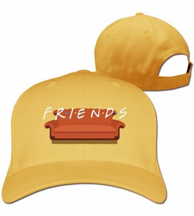 Baseball Caps Unisex Baseball Cap Convenient Friends Tv Show Design Adjustable Mens&Womens Pigment Dyed Hats - Yellow - CD18Y...