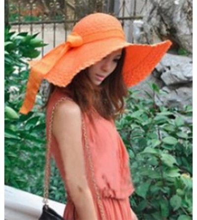 Sun Hats Womens Sun Straw Hat Foldable Large Wide Brim Travel Beach Bow Bucket Cord Visor Cap - White - C817YLD9DCT $16.83