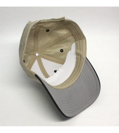 Baseball Caps Plain Pro Cool Mesh Low Profile Adjustable Baseball Cap - Black/Khaki - CE1802D2K49 $13.01