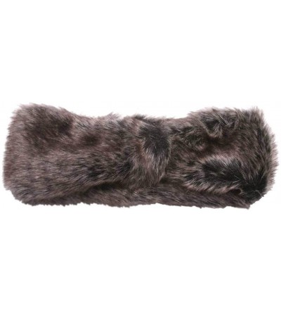 Headbands Womens Faux Fur Fashion Headband - Dark Brown - CM12887B9N5 $8.53