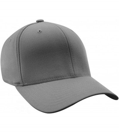 Baseball Caps Silver Wooly Combed Stretchable Fitted Cap Kappe Baseballcap Basecap - Grey - CB11DLCZ8M1 $16.94