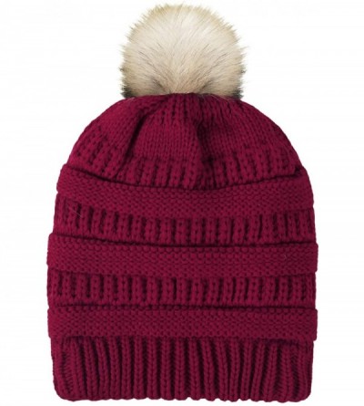 Skullies & Beanies 2 Pack Winter Hats for Women Slouchy Beanie for Women Beanie Hats - C1-black+wine Beanie Hats - CT18AXLER6...