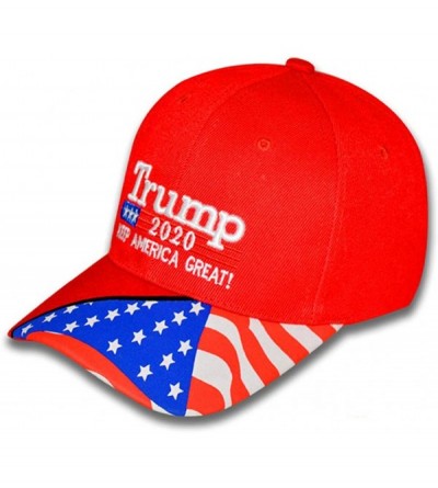 Baseball Caps Make America Great Again Donald Trump USA Cap Adjustable Baseball Hat - Red 5 - C218WCGI3WO $11.68