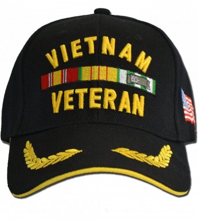 Baseball Caps Vietnam Veteran Cap Black - CB11LZ4ZF5R $19.41