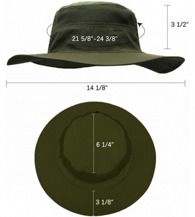 Sun Hats Outdoor Sun Hat Quick-Dry Breathable Mesh Hat Camping Cap - Army Green - CK18W65KY5E $18.53