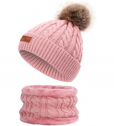 Skullies & Beanies Winter Toddler Crochet Toboggan Earflap - Child-1 Hot Pink - CX19340OGHY $19.12