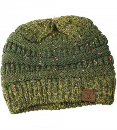 Skullies & Beanies Womens Warm Confetti Chunky Ombre Knit Beanie Hat Cap - Olive - C212O88VZA0 $11.85