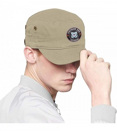 Baseball Caps U.S. Coast Guard Vietnam Era Veteran Vintage Unisex Adult Army Caps Fitted Flat Top Corps Hat Baseball Cap - C5...
