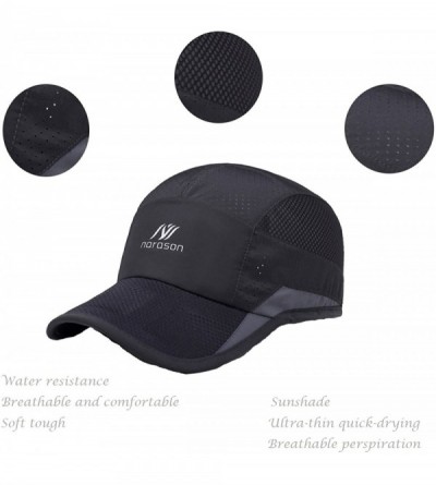 Sun Hats Unisex Mesh Sport Cap Quick-Drying Outdoor Breathable Sun hat Runner UV Protection 50+ - Black a - CS17YYWWCCU $12.28