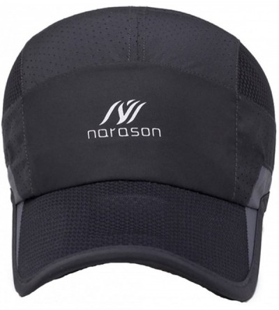 Sun Hats Unisex Mesh Sport Cap Quick-Drying Outdoor Breathable Sun hat Runner UV Protection 50+ - Black a - CS17YYWWCCU $12.28