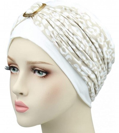 Skullies & Beanies Winter Beanie Hats Stylish Chemo Turban Headwear for Women - Soft- Stylish- Warm - Off-white Shell - CA194...