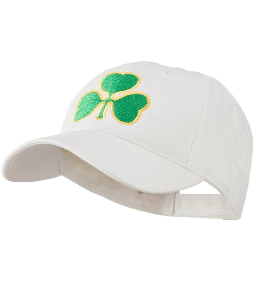Baseball Caps Clover St.Patrick's Day Embroidered Cap - White - CD11FOOXU7J $22.01
