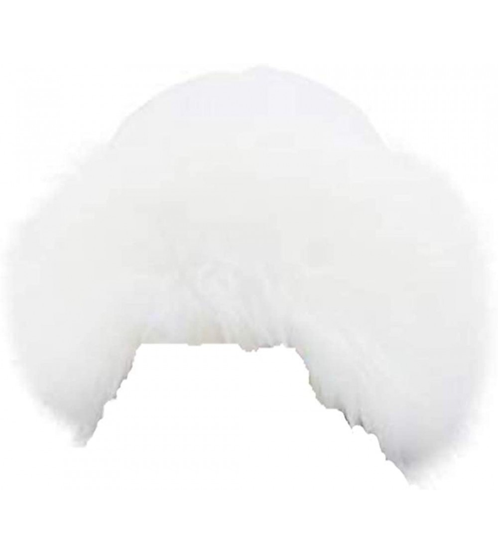Bomber Hats Faux Fur Winter Fashion Hat Headband Cap Snow Hat Russion Style Warm Cap - White - CF18LIQ7MM6 $12.59