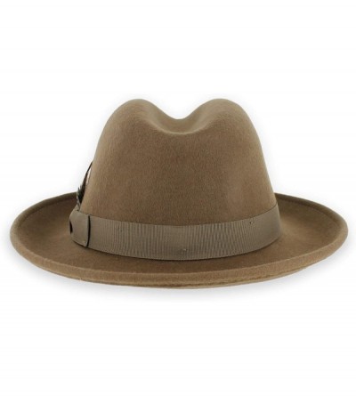 Fedoras Belfry Crushable Fedora Vintage Striped - Pecan - C2184I6SQYW $47.92