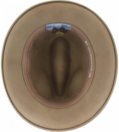 Fedoras Belfry Crushable Fedora Vintage Striped - Pecan - C2184I6SQYW $47.92