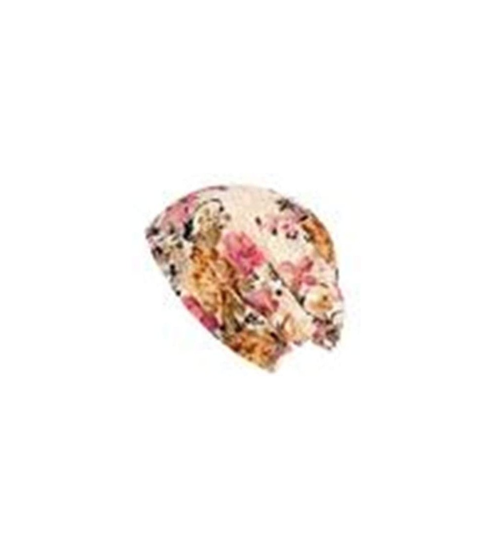 Skullies & Beanies Womens Lace Beanie Chemo Caps- Satin Lined Chemo Headwear Beanie for Women Girl - Beige - CW18H877HGZ $10.27