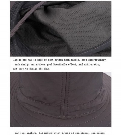 Cowboy Hats Outdoor Polyester Fishing Cap Cowboy Hat & Elastic Sweatband - Az-dark Blue - CS12GROS4TN $14.61