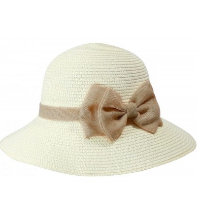 Sun Hats Women's Summer Sun Hat Bucket Hat - Casual - Cream - C411LDZWSWL $21.24