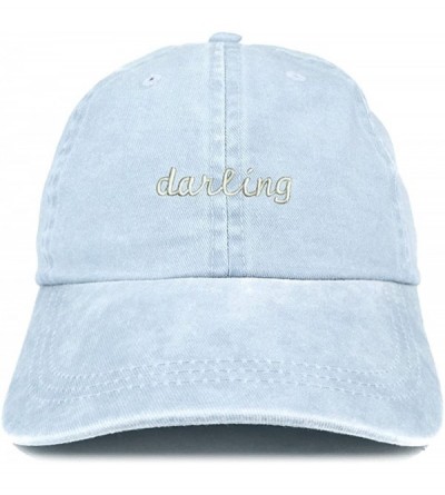 Baseball Caps Darling Embroidered Washed Cotton Adjustable Cap - Light Blue - CK185LTXQ58 $16.50
