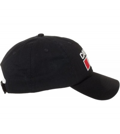 Baseball Caps Canada Maple Leaf National Canadian Pride Hat - 100% Acrylic Embroidered Cap - Black Flag - CT18EQ444I5 $10.73