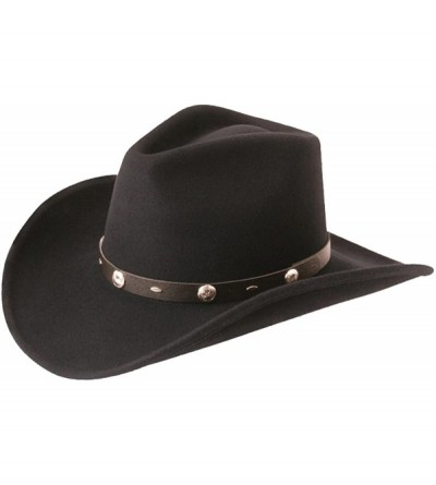 Cowboy Hats Rattler" Men's Crushable Wool Western Cowboy Hat RATTLER - Black - CR112INKZQX $42.10