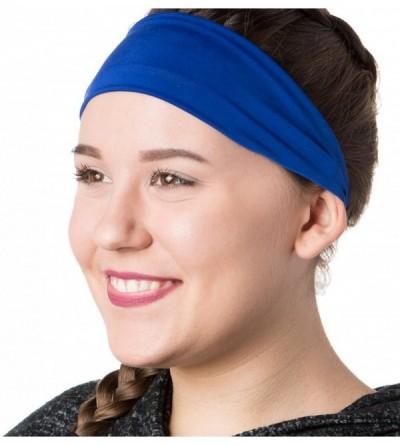 Headbands Xflex Basic Adjustable & Stretchy Wide Softball Headbands for Women Girls & Teens - Lightweight Basic Royal Blue - ...