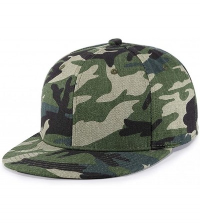 Baseball Caps Unisex Snapback Hats Adjustable USA Army Camouflage Flat Brim Baseball Cap - W178 - CK18R4D3OSK $10.18