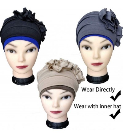 Skullies & Beanies 3Pack Womens Chemo Hat Beanie Turban Headwear for Cancer Patients - Style 1 - CH18530EC45 $12.04