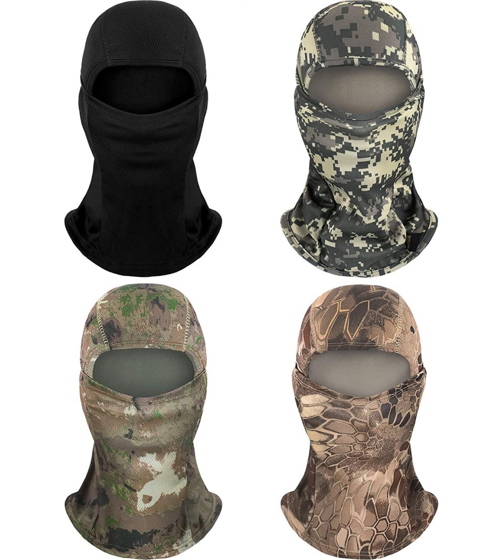 Balaclavas 4 Pieces Summer Balaclava Face Mask UV Protection Mask Breathable Full Face Cover for Sun Protection - C8192U5OS7G...