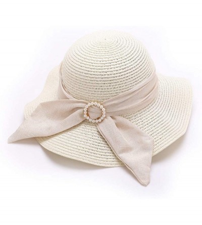 Bucket Hats Packable Sun Hats for Women with UV Protection Stylish Floppy Travel Hat - White - C819838A3YN $12.22