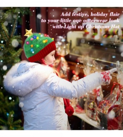 Skullies & Beanies LED Light Up Beanie Hat Christmas Cap for Women Children- Party- Bar - Lb04st -Green - CP18IU7XY8S $16.55