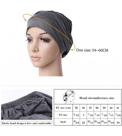 Skullies & Beanies Soft Chemo Caps Turbans Sleep Hat for Women Head Wraps Cancer Headwear Beanies Patient Hairloss 55-60cm - ...