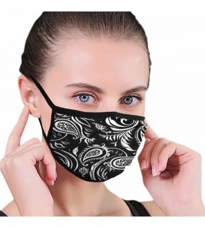 Balaclavas Colorful Dog Paw Print Black Washable Face Mask with Adjustable Straps Mask for Kids Man and Woman - 29 Black - CQ...