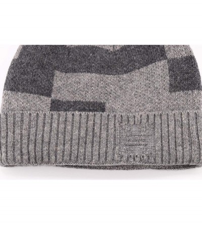 Skullies & Beanies Men's Winter Hat Warm Knitted Wool Thick Beanie Skull Cap for Men Women Gifts - Gray3 - CJ193C8HLUC $10.90