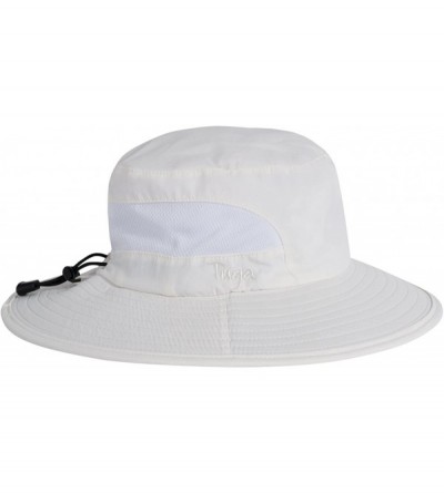 Bucket Hats Adult Unisex Playa Wide Brim Bucket Sun Hats - UPF 50+ Sun Protection - Cream - CI11ZUGNTYZ $23.06