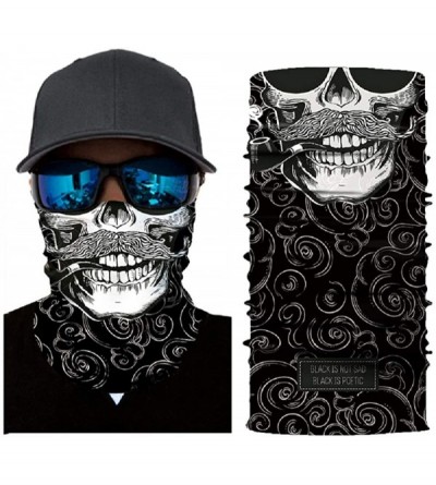Balaclavas Unisex 3D Skull Printed Balaclava Headwear Multi Functional Face Mask for Outdoor Cycling Riding Motorcycle - C419...