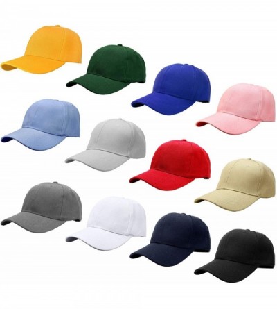 Baseball Caps Wholesale 12-Pack Baseball Cap Adjustable Size Plain Blank Solid Color - Assorted Color Group 1 - CK18HY6TXLN $...