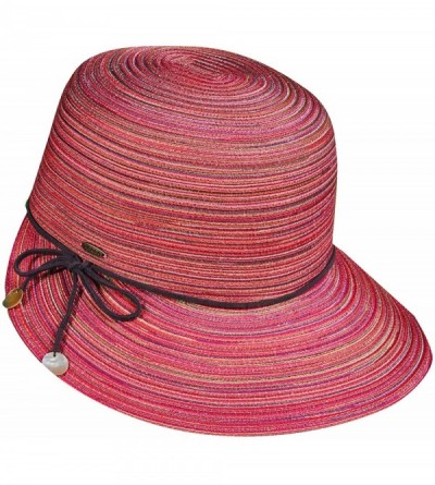 Sun Hats Women's Big Brim Poly Braid Shapeable Face Saver Sun Summer Hat - Red - C811JVDUEF5 $57.89