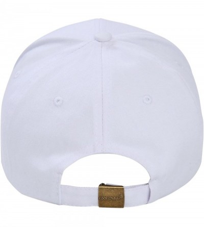 Baseball Caps Embroidered Cotton Baseball Cap Adjustable Snapback Dad Hat - White-sorry - C718CYR7D99 $10.93
