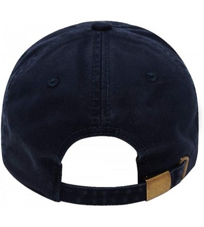 Baseball Caps Baseball Cap Dad Hat for Men and Women Cotton Low Profile Adjustable Polo Curved Brim - Navy Blue - CM182ISZTCZ...