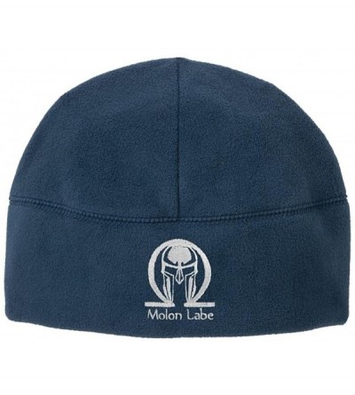 Skullies & Beanies Classic Molon Labe Embroidered Beanie Watch Cap - Blue - CU186MNTDY0 $17.52