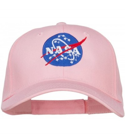 Baseball Caps NASA Insignia Embroidered Cotton Twill Cap - Pink - CN12JGA69GJ $13.96
