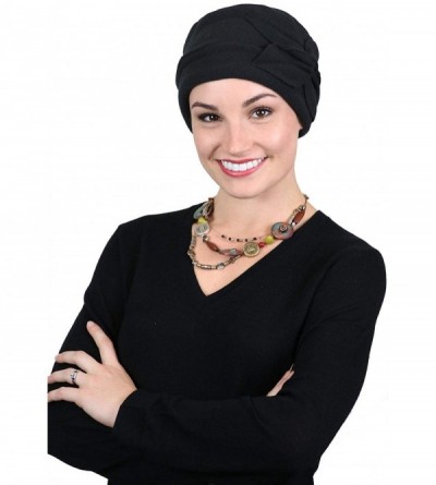 Skullies & Beanies Womens Hat Fleece Beanie Cloche Cancer Headwear Chemo Ladies Winter Head Coverings Butterfly - Black - C71...