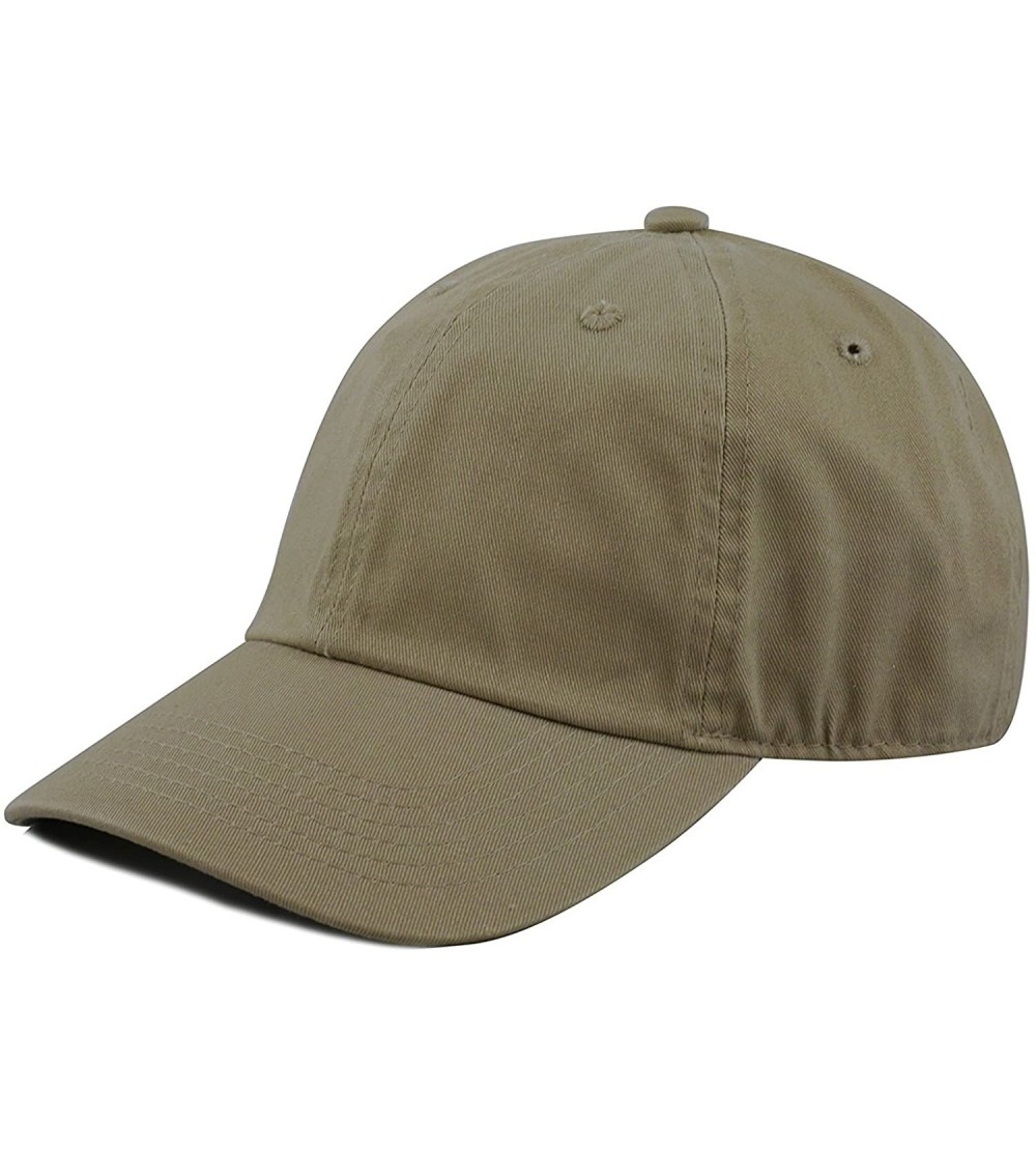 Baseball Caps Baseball Caps Dad Hats 100% Cotton Polo Style Plain Blank Adjustable Size - Olive - CG18EZ433DW $11.99