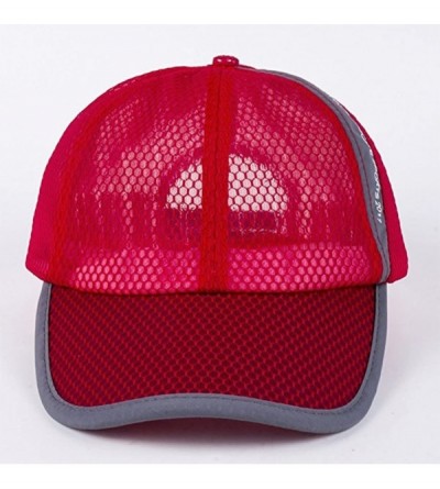 Baseball Caps Breathable Net Cap Sun Hat Quick-Dry Ventilation Baseball Cap Outdoor Sunshade - Watermelon Red - C9184AIRTUQ $...