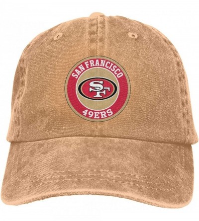 Baseball Caps Men and Women General Caps San Francisco 49ers Hat Cotton Baseball Cap - Natural - CQ1924MWNWL $16.77