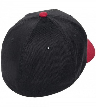 Baseball Caps Men's Athletic Baseball Fitted Cap - Black/Red - CG11NV51CLT $12.37