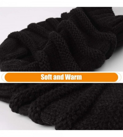Skullies & Beanies Knitted Winter Slouchy Beanie Hat - Black / Mixed Grey - C218HST8674 $18.12